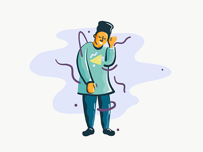 Movement cartoon character design figure flow hip hop illustration line movement person vector