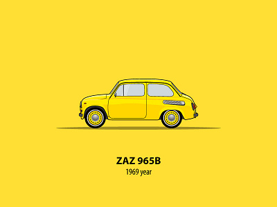 Zaz 965b auto car car side design illustration illustrator old car sideview vector vehicle