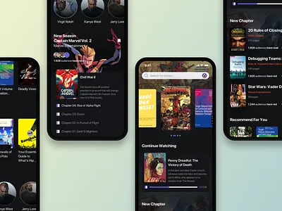 Ebooks (Dark Theme) - New Concept contents darktheme design ebooks product ui ux