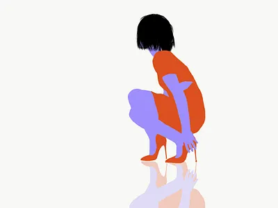 Life is a mirror digital art digital painting goth girl illustration mirror reflection vector art vector illustration