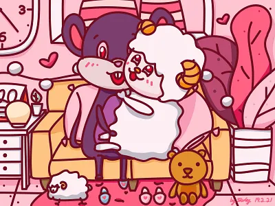 Mice and sheep daily practice illustration