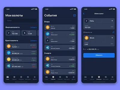 Cryptobank app bank app crypto design ui ux