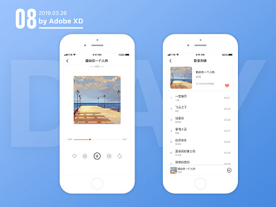 music player iiiustrator ps ui ux xd 设计