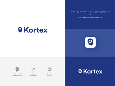 Kortex Logo Design application artificialintelligence branding branding concept corporates dashboard app data analytics idendity logo minimalism product taskmanagement team collabration uxresearch vector