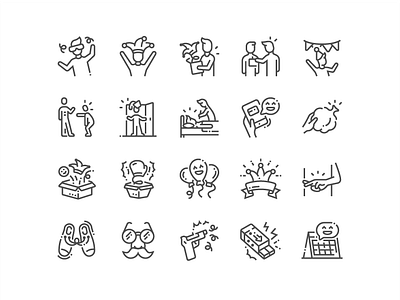 April Fools Day Icons april collection design fools fun graphic icon perfect pixel set