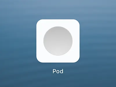 Pod abstract icon ios minimal skeuomorphism throwback