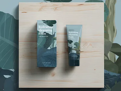 Innisfree Mock Package Design design illustration innisfree nature package design package mockup plants procreate app skincare visual identity