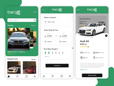 Car Rental App UI Concept app concept app design app designer app dev app ui audi automotive cab booking calender car app car booking car rent car rental car services date picker ride sharing taxi app travel travelling ui deisgn
