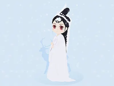 听雪落下的声音 design illustration 插画