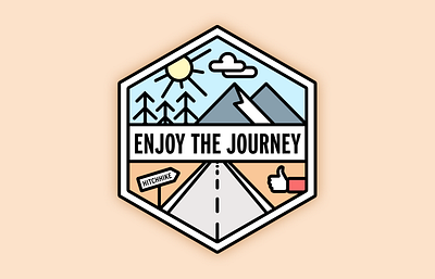 Enjoy the Journey - Sticker adobe illustrator digital art drawing flat flat design graphic design illustration sticker stickers stickers design vector