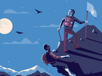 How Focusing On The Customer .. Medium Article Cover article blog cover jotform medium medium cover mountain mountain hikers victory