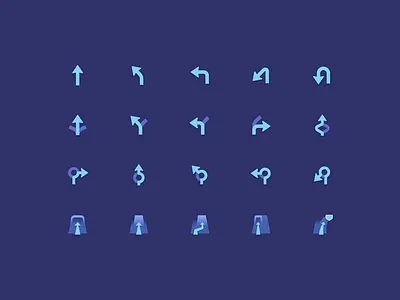 Direction icons arrows free freebie gui guidance icons iconset isometric maps resources road