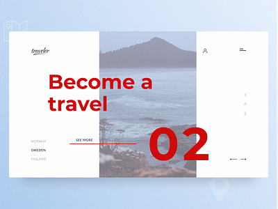 Travelers blog beautiful concept design ui uidesign uiux ux web website white
