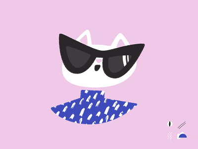 Cool Cat 2d cat cat illustration character cool cat illustrated illustration illustrationstyle kitty