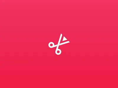 Video cutter abstract clean concept creative cutter icon identity illustration letter letter v logo mark minimal negative space scissor trend 2019 type typography video videocutter