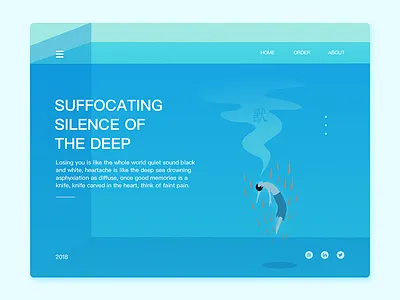 The breathless silence of the deep illustration ui 插图