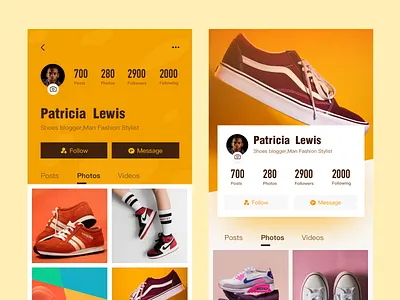 User Profile color design dribbble home interface design page personal ui user profile