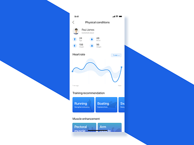 Data visualization - heart rate tracking ui