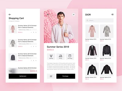Daily exercise013 app art black clean color concept design fashion graphic design ios mobile pink redesign simple typography ui ux web webdesign white