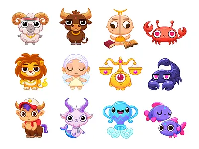 Zodiac Signs ✦ Character design aquarius aries astrologia astrology cancer capricorn character concept character design gemini illustration leo libra pisces sagittarius scorpio taurus virgo zodiac zodiac sign zodiaco