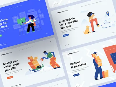 Introducing Unruly Illustrations! 😽 404 ai app application background craftwork eps error 404 flat illustration illustrator landing site story svg vector walkthrough web web page website