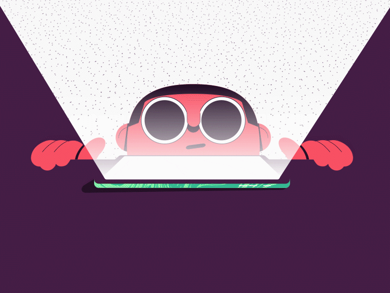 Square-Eyed 2d animation animation animation 2d character animation character design child device eyes eyes animation fingers gif hand hand animation hypnosis ipad jagthund kid kid animation kid character tablet