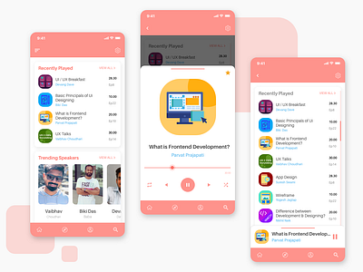 Podcast App Ui Design album cover android app design app app branding app design app designer develop music album music app podcast podcast app podcast art podcasting ui deisgn ui design ux design ui development ui freestyle ui ux user ux ux design