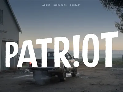 Patriot branding exclamation exclamation mark film hand lettering lettering logo partriot typogaphy