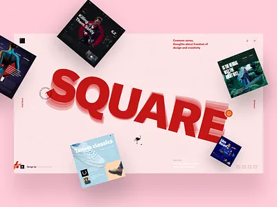 SQUARE - Interface Game challenge design fashion interface news photo sea slide web