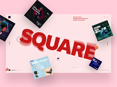 SQUARE - Interface Game challenge design fashion interface news photo sea slide web