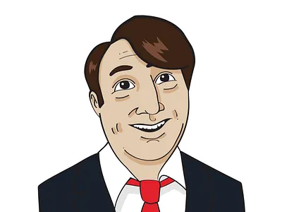 Mark from Peep Show caricature character comedy illustration peep show