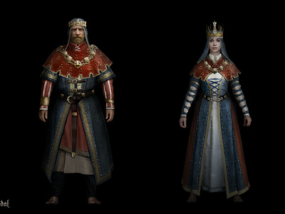 Life is Feudal - Kings 3 character character art character design concept art costume costume design fantasy game art king medieval outfit
