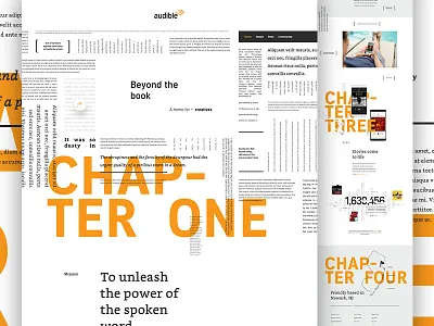 About Audible - Concept about app audio landing sound type typography white space whitespace