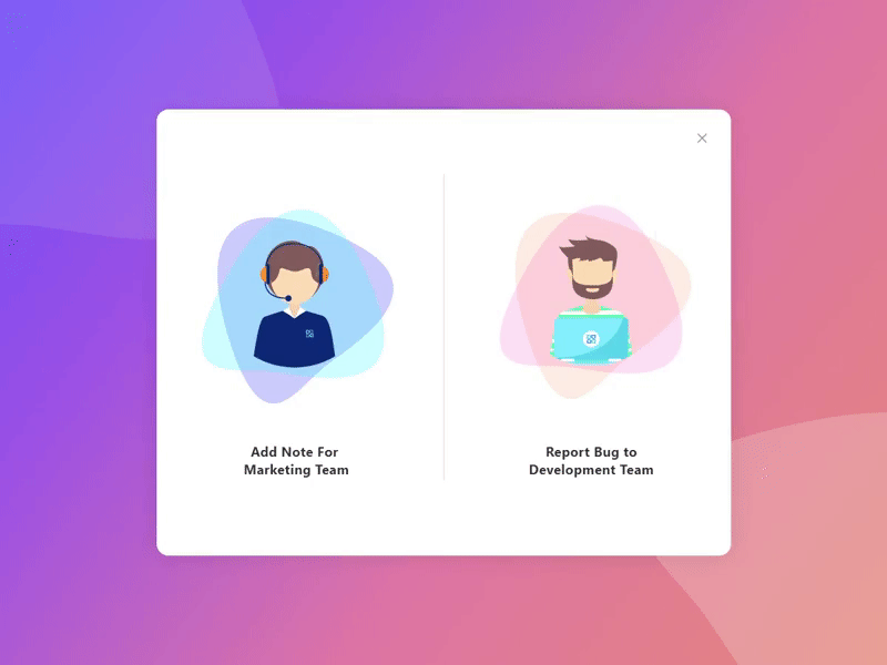 Add Note Or Report Bug Screen animation beautiful clean colors gif gif animation illustartor illustration purple ui ux ux design vector women xd