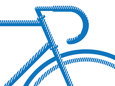 Riding a Fine Line bicycle bike cyclist frame handlebar hatching illustration linework poster texture wheel