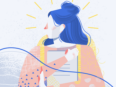 Illustration of a Student digital digital drawing digital illustration drawing education illustration student textures ui illustration