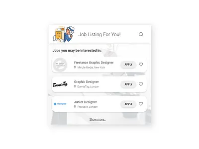 DailyUI #050 Job Listing adobe xd app creative daily 100 challenge daily challenge dailyui design dribbble illustration job job listing listing mobile mobile app ui web web app