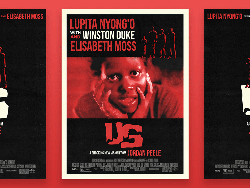 "Us" Movie Poster cinema film horror jordan peele movie typography