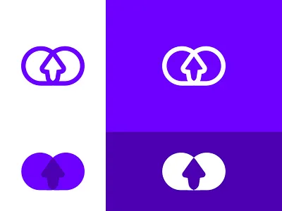 Heads & Arrow arrow blue concept design head heads logo mark minimal monogram sketch symbol tsverava up