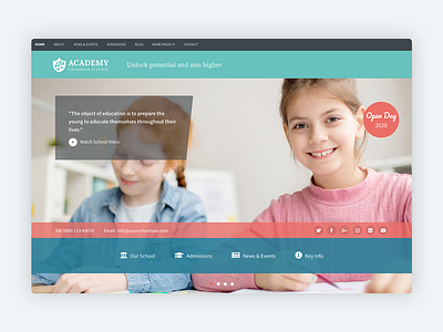 Academy - Bootstrap Website Template for Education bootstrap bootstrap template bootstrap theme children college css education html5 kids learning nursery school schools teaching template theme website template