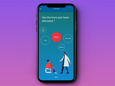 Health Care App Questionnaire Interface app design direction. interface ui web design