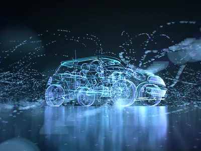 R&D for Mini 3d c4d car cgi hud illustration mini octane