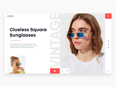 Accessories accessories fashion inspiration landing page sunglasses ui ux web deisgn