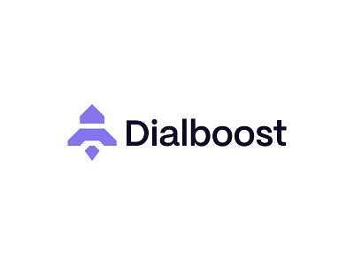 Dialboost Logo Design b2b brand branding call calling design development icon logo logodesign minimal phone purple rocket sales score smart logo
