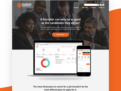 Website UI/UX Design concept for Recruitment Company brandidentity branding design ui ui ux design ux webdesign website concept