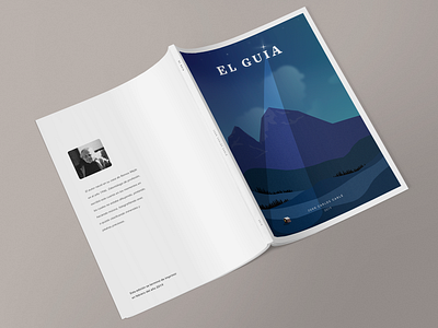 El Guía cover book mockup vector