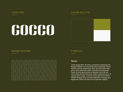 Gocco Coffee House StyleTile brand branding cafe coffee coffee logo design green icon identity illustration letter lettering lettermark logo logotype minimalist pattern type typography wordmark
