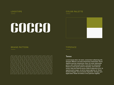 Gocco Coffee House StyleTile brand branding cafe coffee coffee logo design green icon identity illustration letter lettering lettermark logo logotype minimalist pattern type typography wordmark