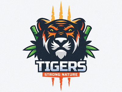 Tiger logo animal awesome bamboo cartoon design illustration inspire lion logo nature sport technology tiger