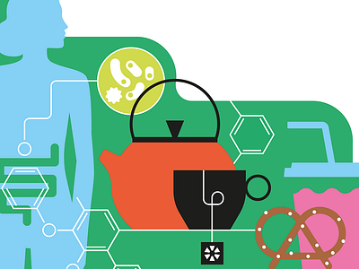Blacktea editorial infographics medicine minimal tea vector